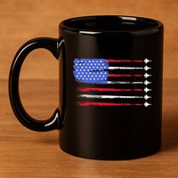 4th Of July Jet American Flag Patriotic Usa 11oz C Handle Ceramic Mug