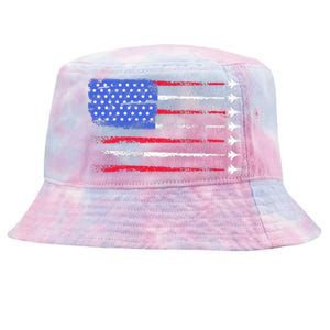 4th Of July Jet American Flag Patriotic Usa Tie-Dyed Bucket Hat