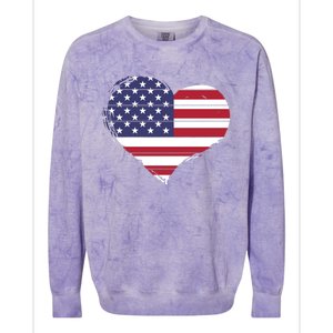 4th Of July Usa Gift Colorblast Crewneck Sweatshirt