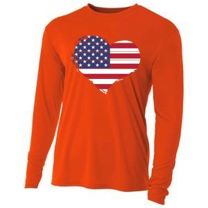 4th Of July Usa Gift Cooling Performance Long Sleeve Crew