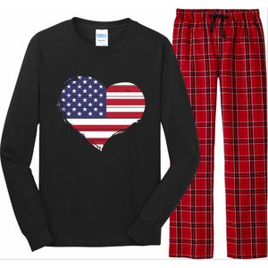 4th Of July Usa Gift Long Sleeve Pajama Set