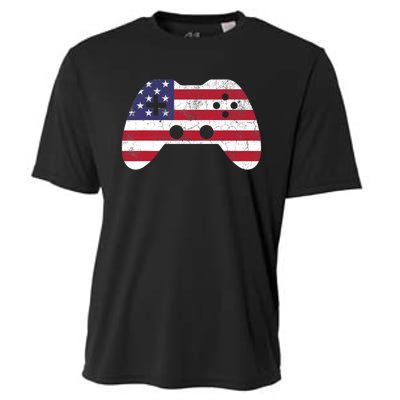 4th Of July T Video Game Gamer Boy USA Cooling Performance Crew T-Shirt