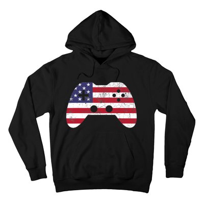 4th Of July T Video Game Gamer Boy USA Hoodie