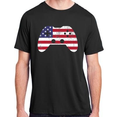 4th Of July T Video Game Gamer Boy USA Adult ChromaSoft Performance T-Shirt