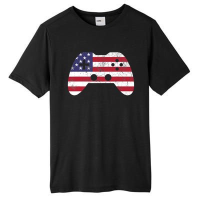 4th Of July T Video Game Gamer Boy USA Tall Fusion ChromaSoft Performance T-Shirt