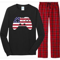 4th Of July T Video Game Gamer Boy USA Long Sleeve Pajama Set