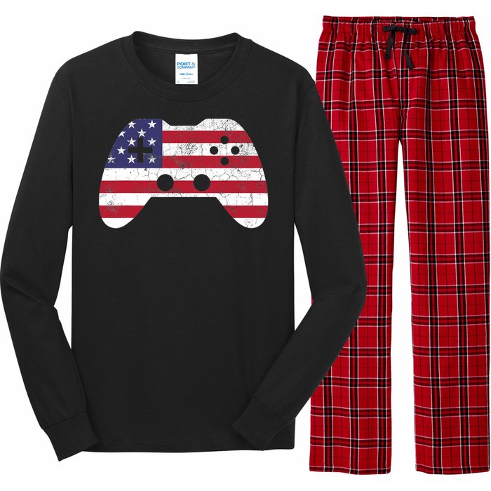 4th Of July T Video Game Gamer Boy USA Long Sleeve Pajama Set