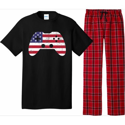 4th Of July T Video Game Gamer Boy USA Pajama Set