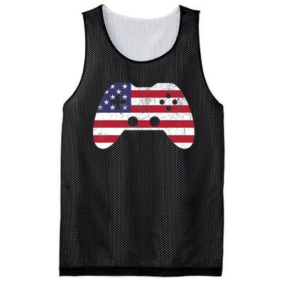 4th Of July T Video Game Gamer Boy USA Mesh Reversible Basketball Jersey Tank