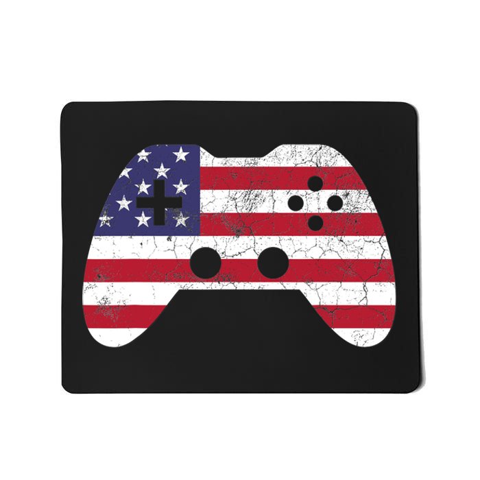 4th Of July T Video Game Gamer Boy USA Mousepad