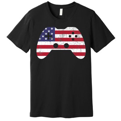 4th Of July T Video Game Gamer Boy USA Premium T-Shirt