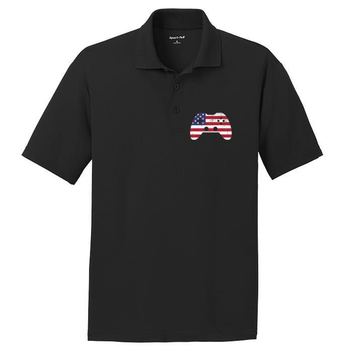 4th Of July T Video Game Gamer Boy USA PosiCharge RacerMesh Polo