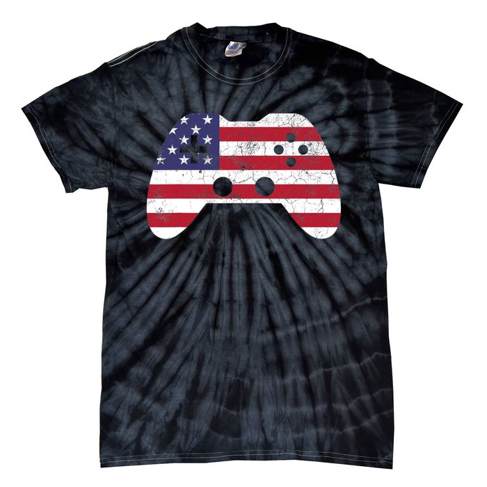 4th Of July T Video Game Gamer Boy USA Tie-Dye T-Shirt