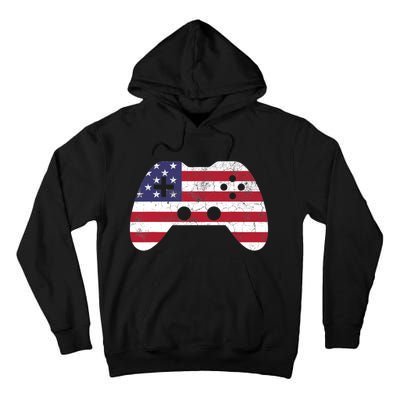 4th Of July T Video Game Gamer Boy USA Tall Hoodie