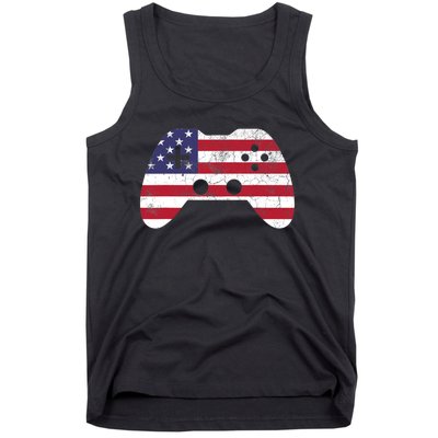 4th Of July T Video Game Gamer Boy USA Tank Top