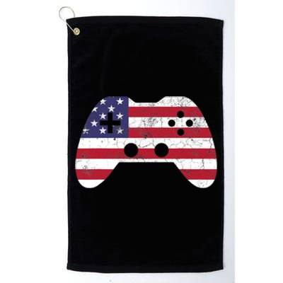 4th Of July T Video Game Gamer Boy USA Platinum Collection Golf Towel