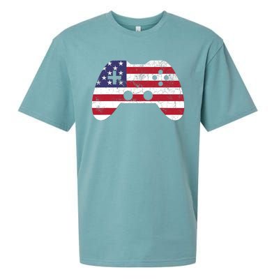 4th Of July T Video Game Gamer Boy USA Sueded Cloud Jersey T-Shirt