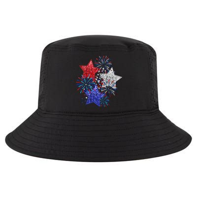 4th Of July Fireworks Stars Funny Cute 4th Of July Cool Comfort Performance Bucket Hat