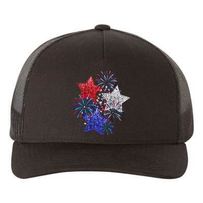 4th Of July Fireworks Stars Funny Cute 4th Of July Yupoong Adult 5-Panel Trucker Hat