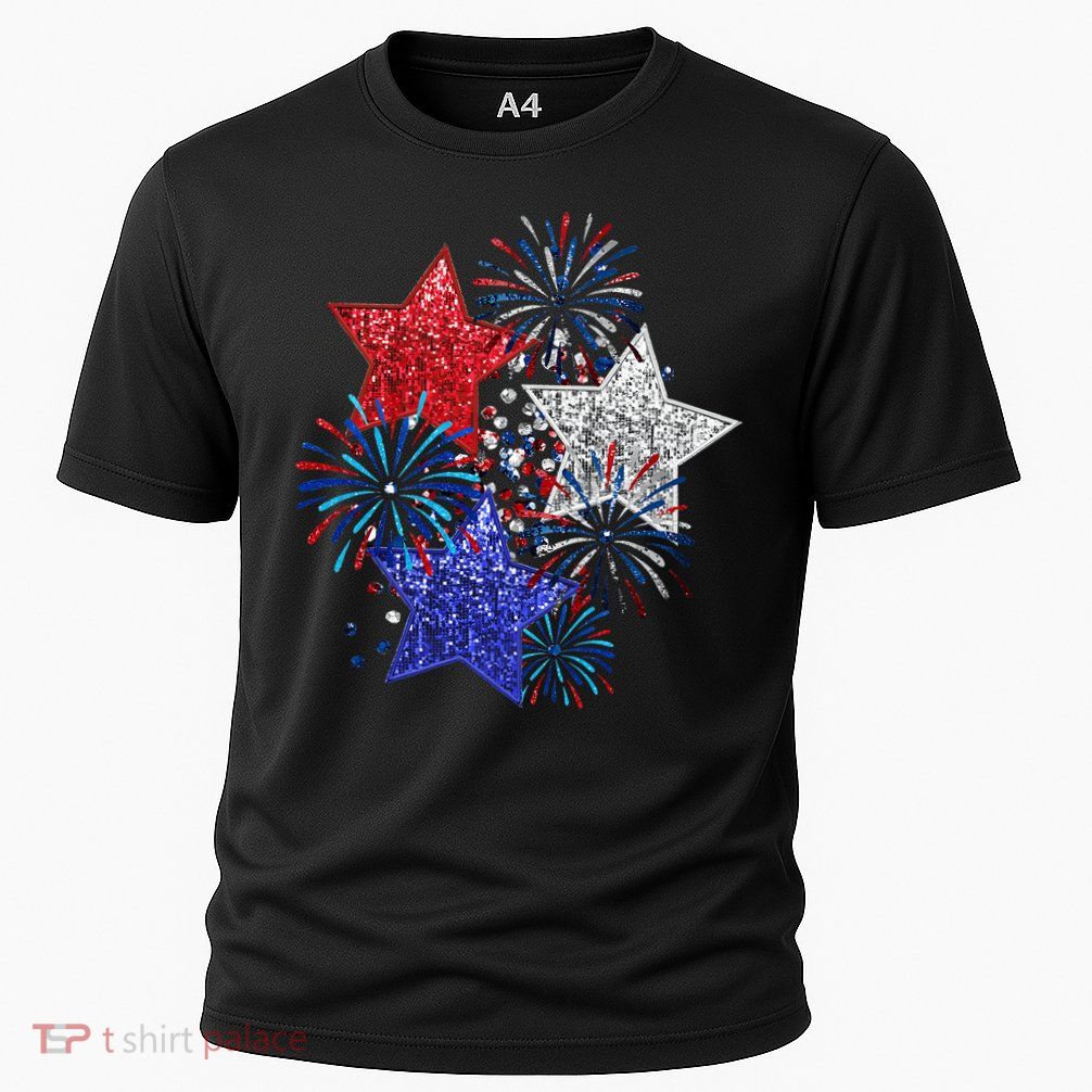 4th Of July Fireworks Stars Funny Cute 4th Of July Performance Shirt