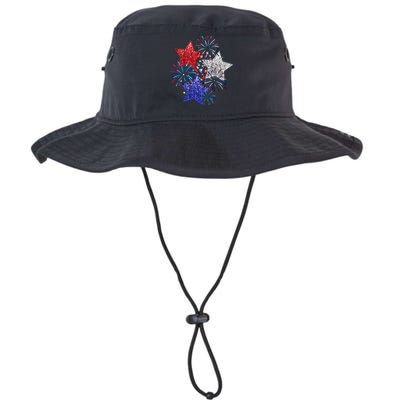 4th Of July Fireworks Stars Funny Cute 4th Of July Legacy Cool Fit Booney Bucket Hat