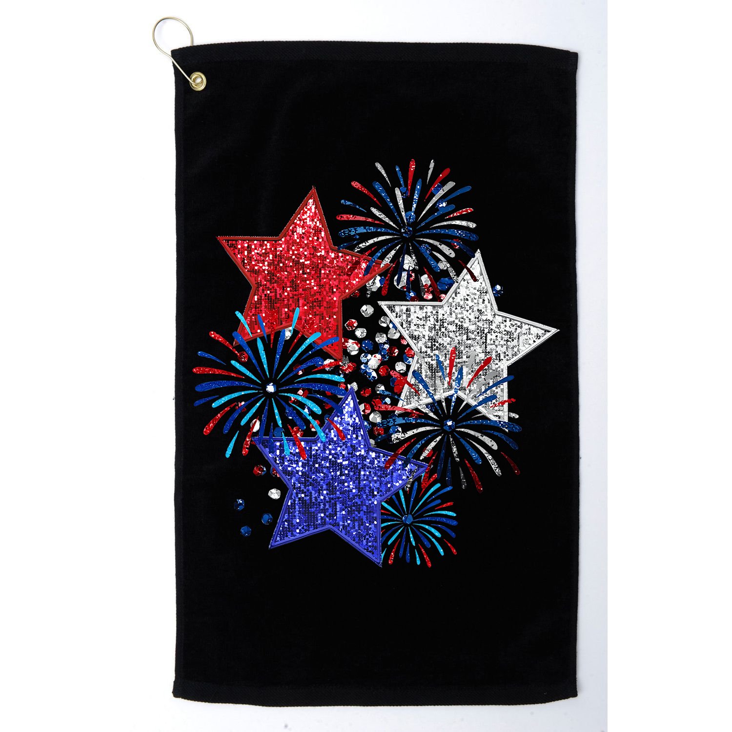 4th Of July Fireworks Stars Funny Cute 4th Of July Golf Towel