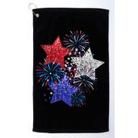 4th Of July Fireworks Stars Funny Cute 4th Of July Golf Towel