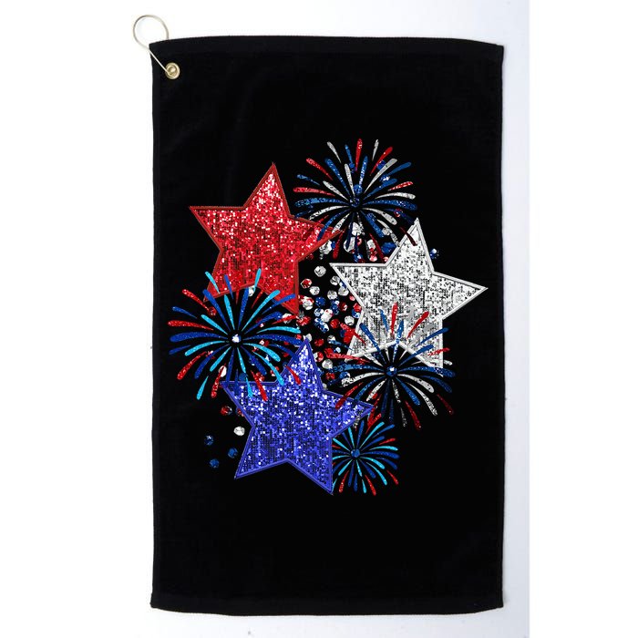 4th Of July Fireworks Stars Funny Cute 4th Of July Golf Towel