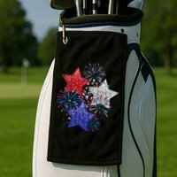 4th Of July Fireworks Stars Funny Cute 4th Of July Golf Towel