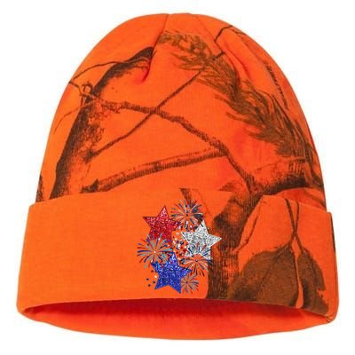 4th Of July Fireworks Stars Funny Cute 4th Of July Kati Licensed 12" Camo Beanie