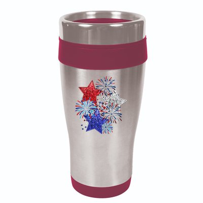 4th Of July Fireworks Stars Funny Cute 4th Of July 16oz Travel Tumbler