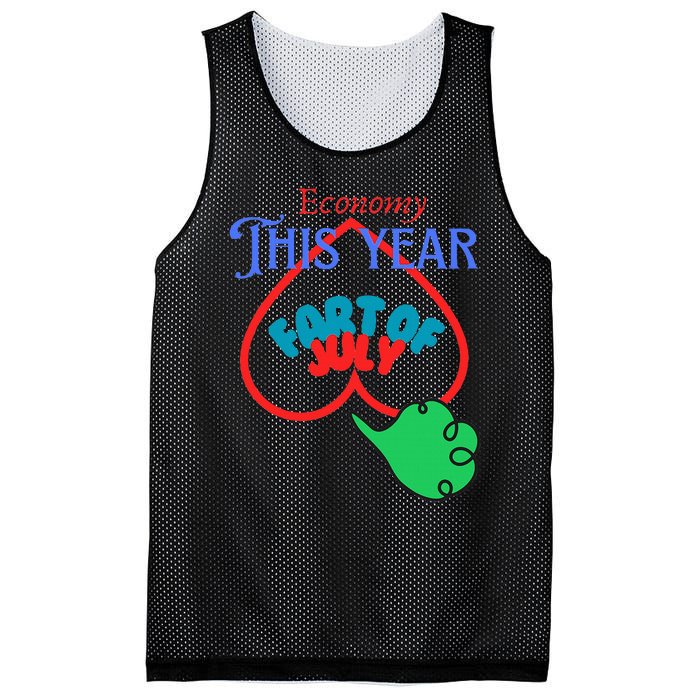 4th Of July Funny Fart Of July Mesh Reversible Basketball Jersey Tank