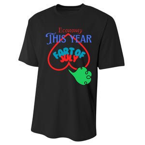 4th Of July Funny Fart Of July Performance Sprint T-Shirt