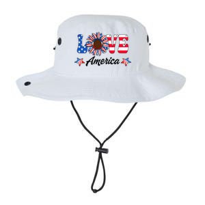 4th Of July Love America Sunflower Patriotic Us Usa Flag Cute Gift Legacy Cool Fit Booney Bucket Hat