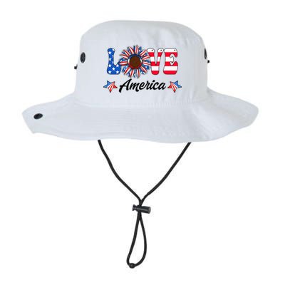 4th Of July Love America Sunflower Patriotic Us Usa Flag Cute Gift Legacy Cool Fit Booney Bucket Hat