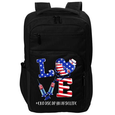 4th Of July usa Flag Love Endoscopy Nurse Life Impact Tech Backpack