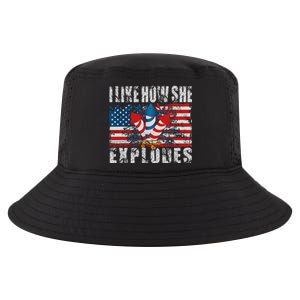 4th Of July I Like How She Explodes Firework USA Flag Cool Comfort Performance Bucket Hat