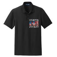 4th Of July I Like How She Explodes Firework USA Flag Dry Zone Grid Polo