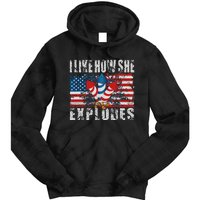 4th Of July I Like How She Explodes Firework USA Flag Tie Dye Hoodie