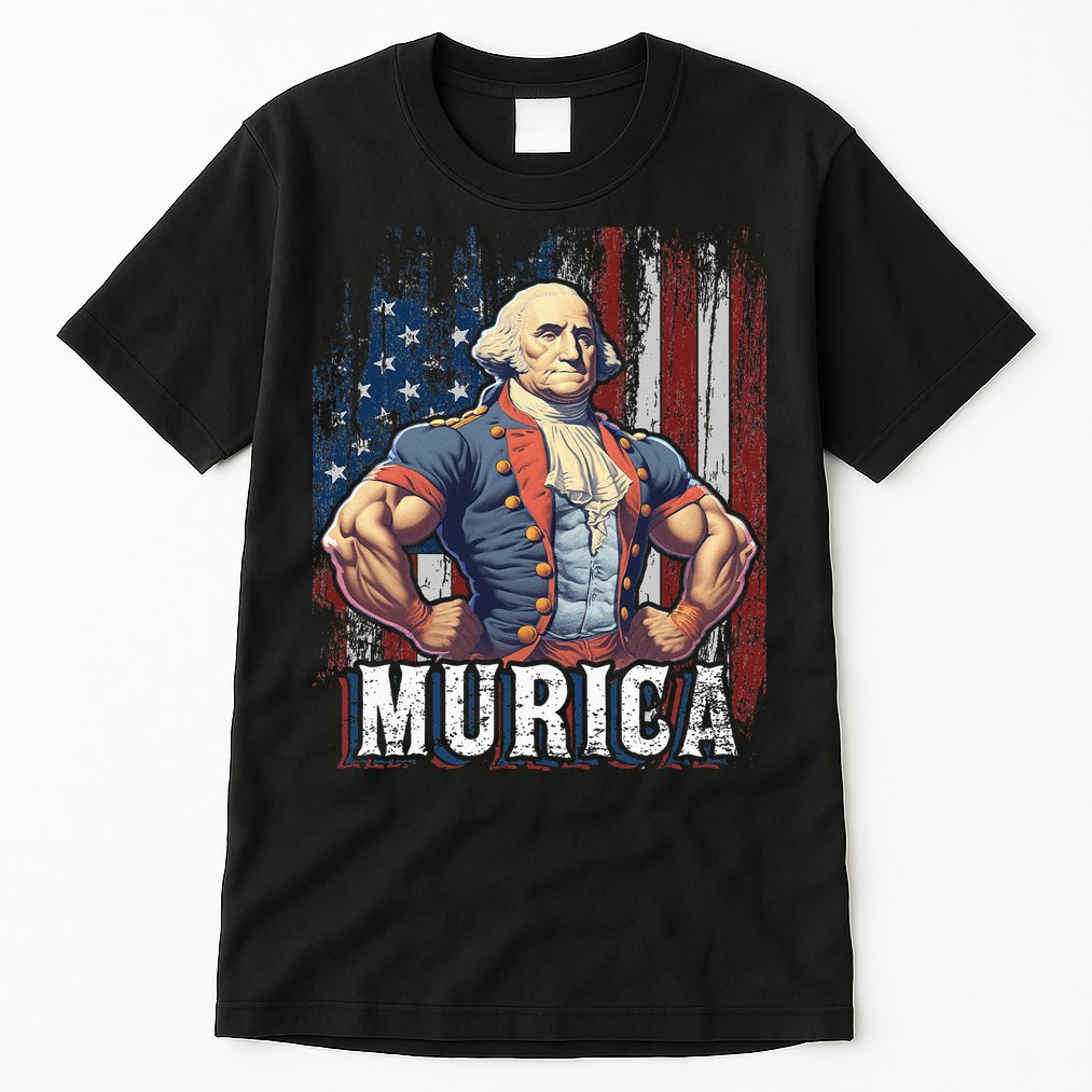 4th of July Patriotic Funny George Washington July 4th Tall T-Shirt