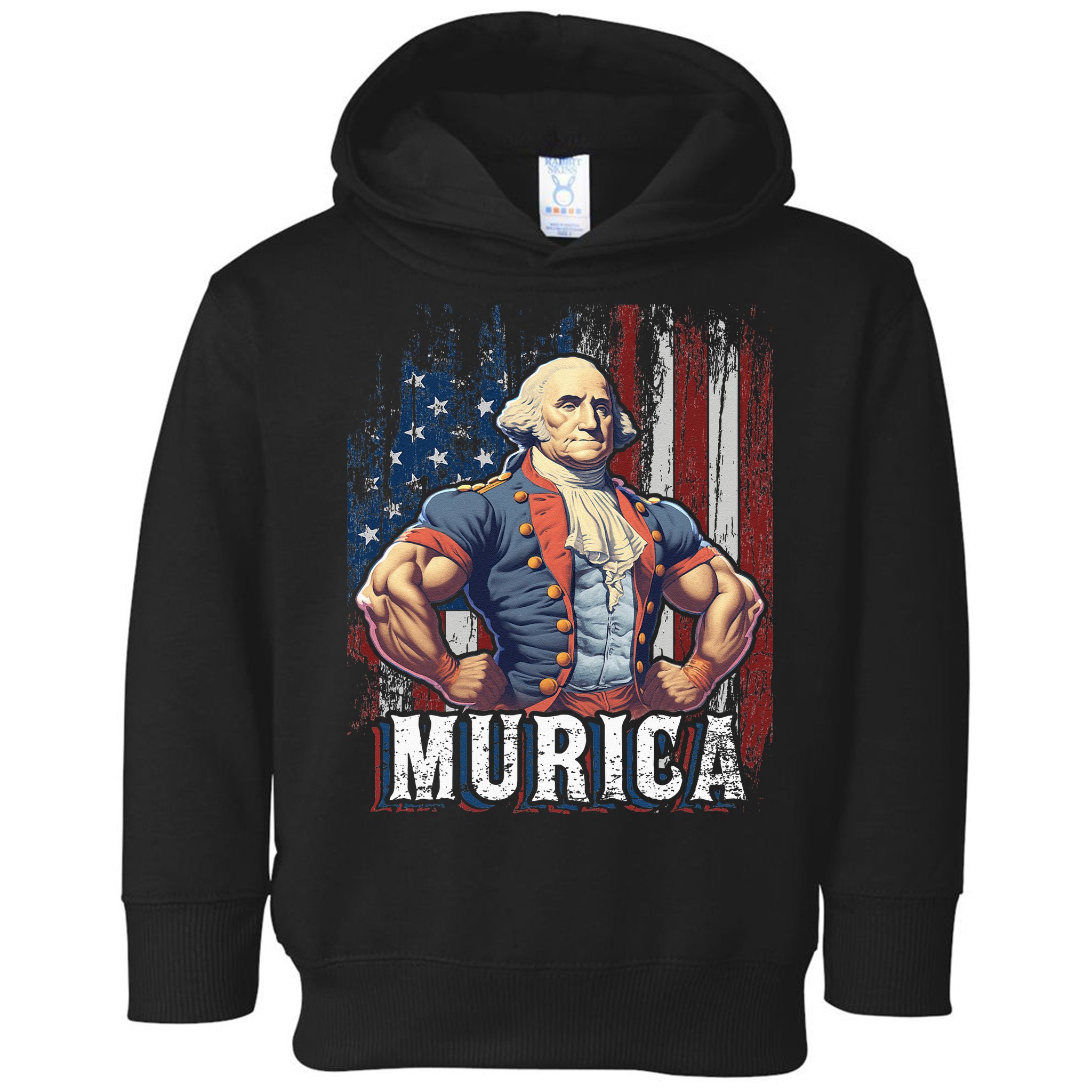 4th of July Patriotic Funny George Washington July 4th Toddler Hoodie