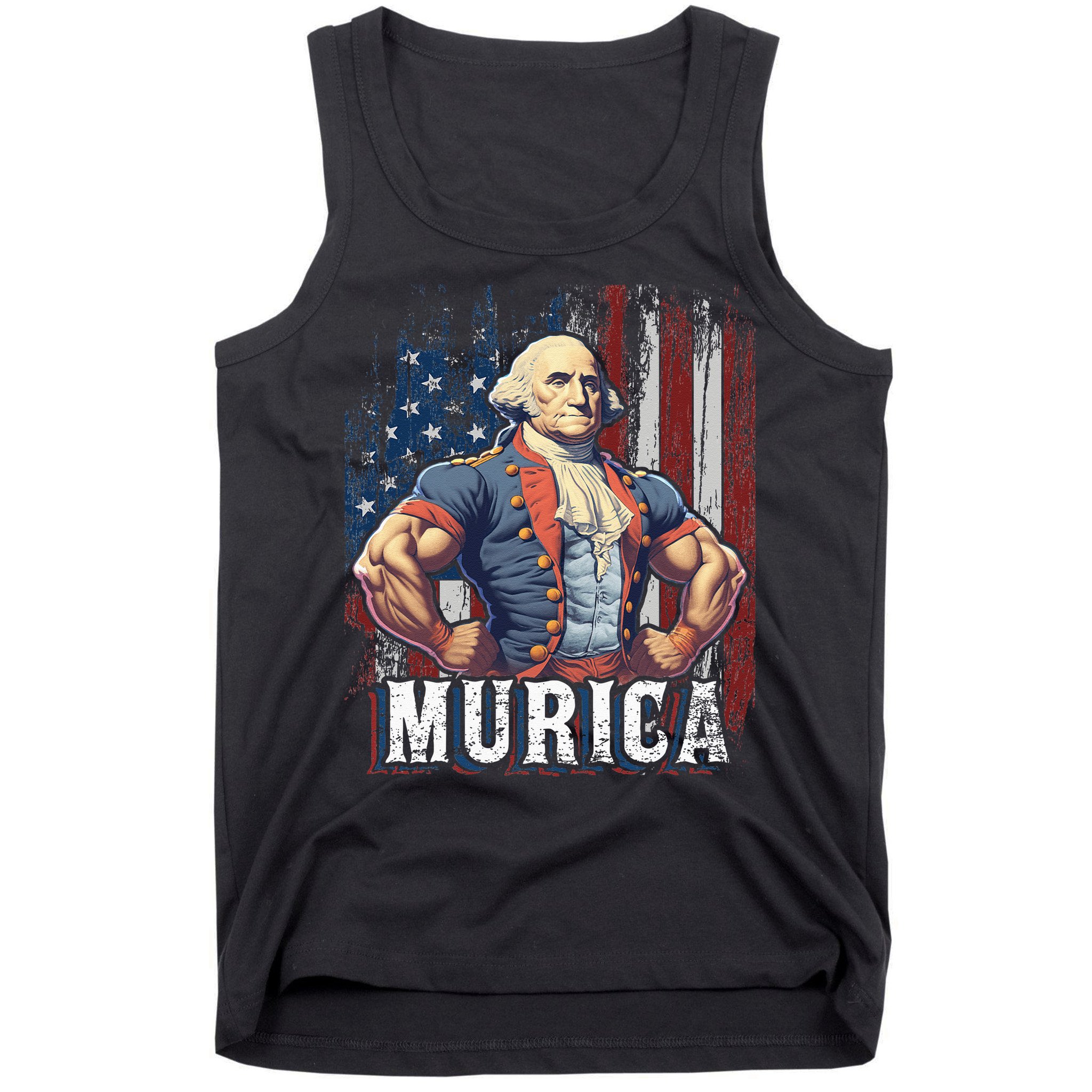 4th of July Patriotic Funny George Washington July 4th Tank Top