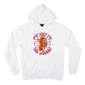 4th Of July I'm Just Here For The Wieners Hot Dogs Funny Hoodie