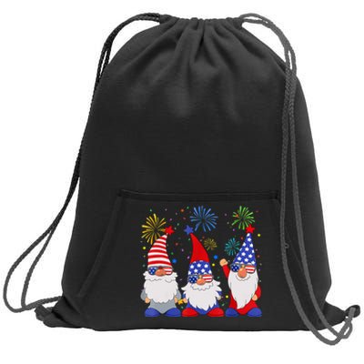 4th Of July Funny Patriotic Gnomes Sunglasses American USA Sweatshirt Cinch Pack Bag