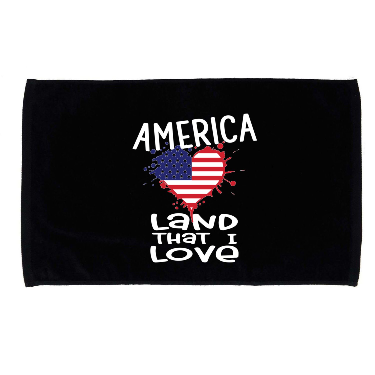 4th Of July America Land That I Love Heart Gift Microfiber Hand Towel