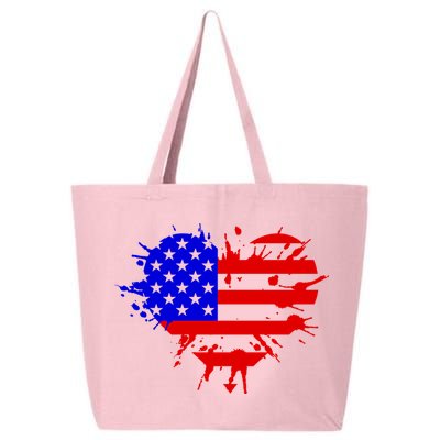4th Of July USA Heart 25L Jumbo Tote