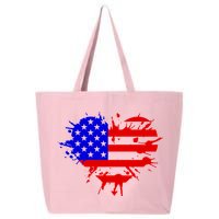 4th Of July USA Heart 25L Jumbo Tote