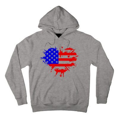 4th Of July USA Heart Tall Hoodie