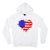 4th Of July USA Heart Hoodie