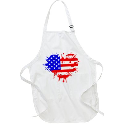 4th Of July USA Heart Apron